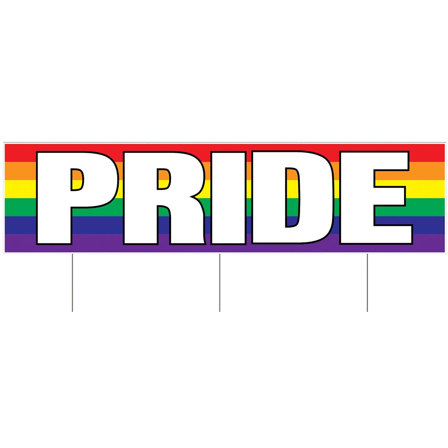 Jumbo Pride Yard Signs: Make a Statement with 6 Durable Plastic Signs