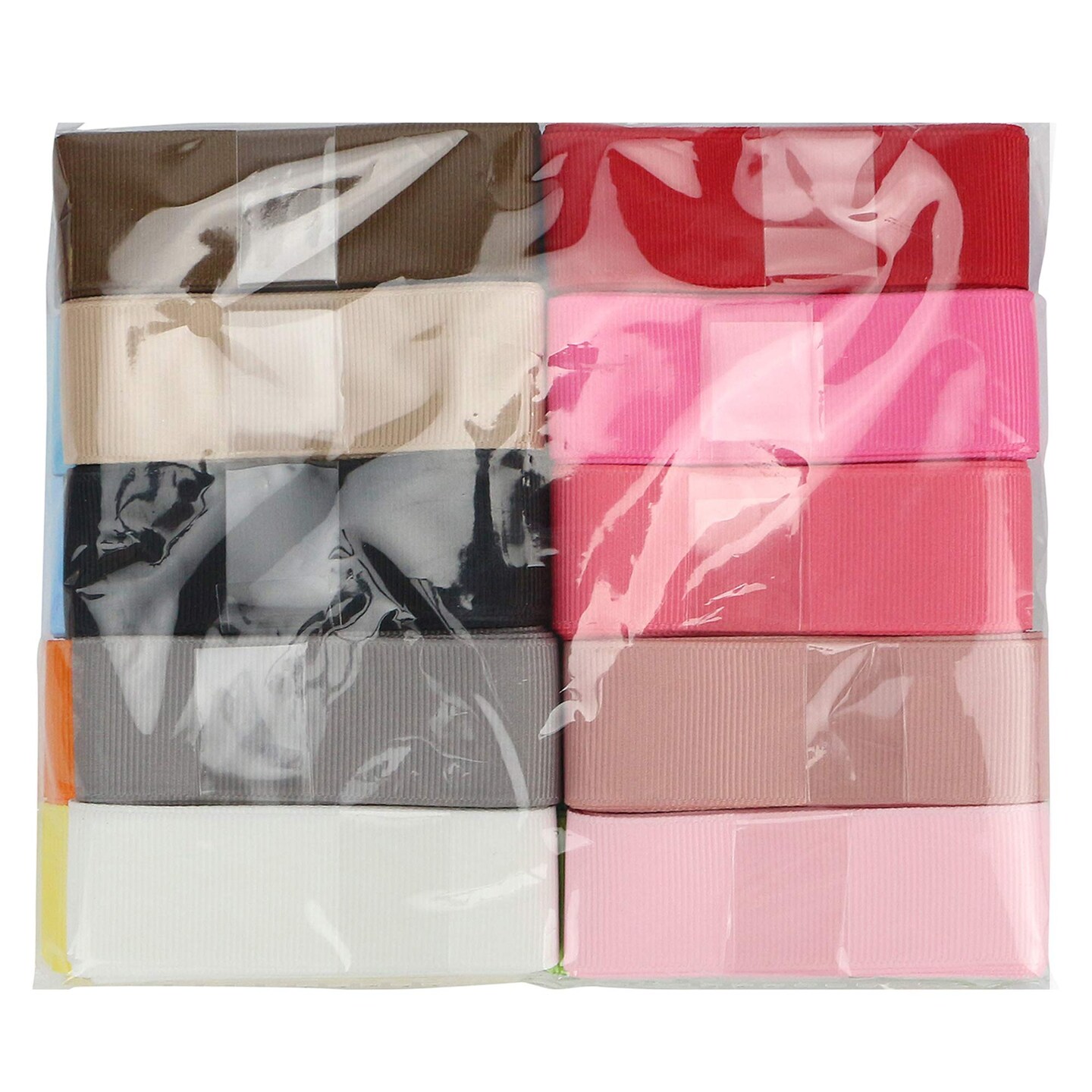 Ribbon Grosgrain Ribbon 1 inch Ribbon 20 Solid Color Ribbon Assortment, 1&#x22; X 2 Yard Each, Total 40 Yds Per Package, Thin Ribbon Grosgrain Thick Ribbon Fabric Ribbons for Crafts, Hair Bow Supplies