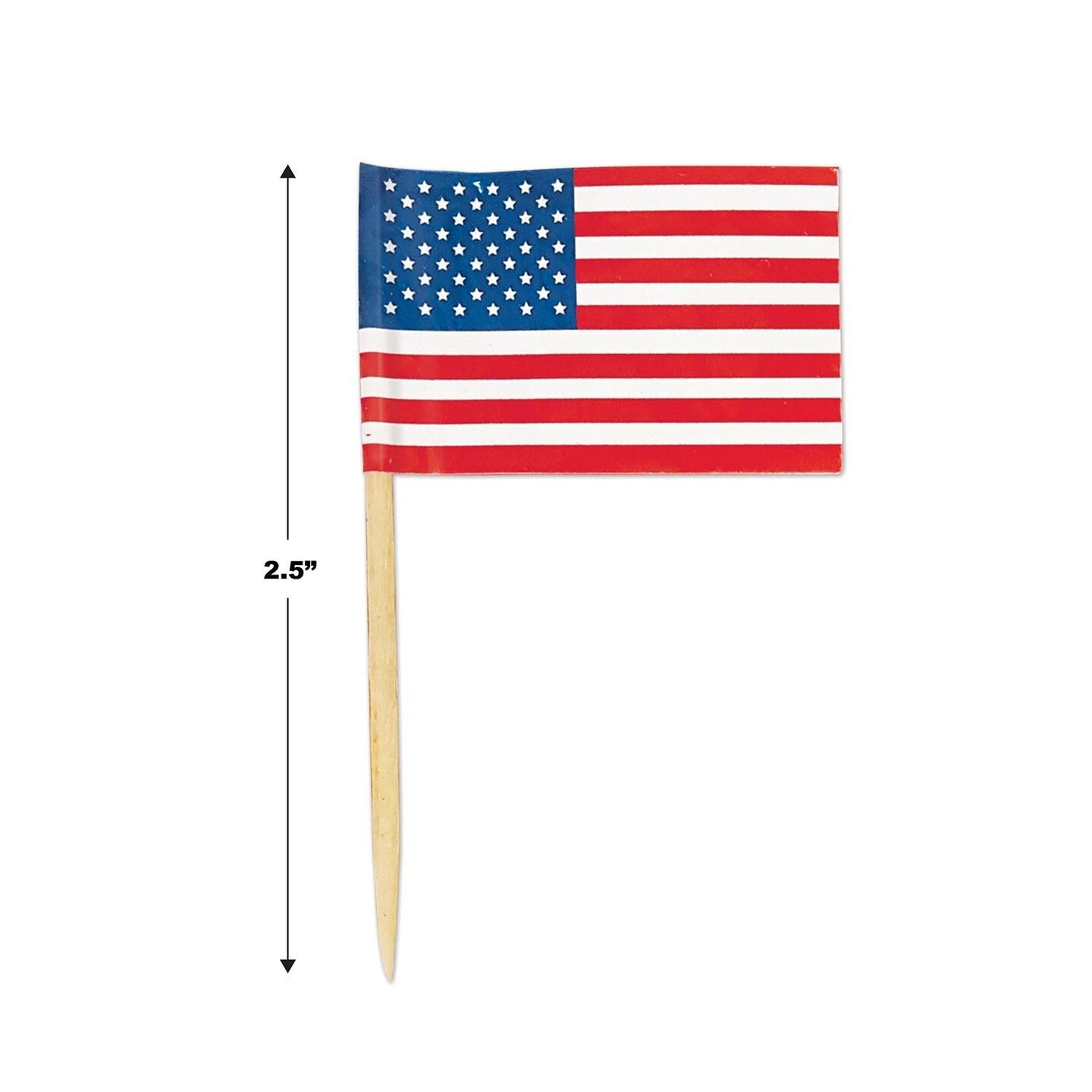 600 Pack Beistle Packaged U S Flag Party Picks