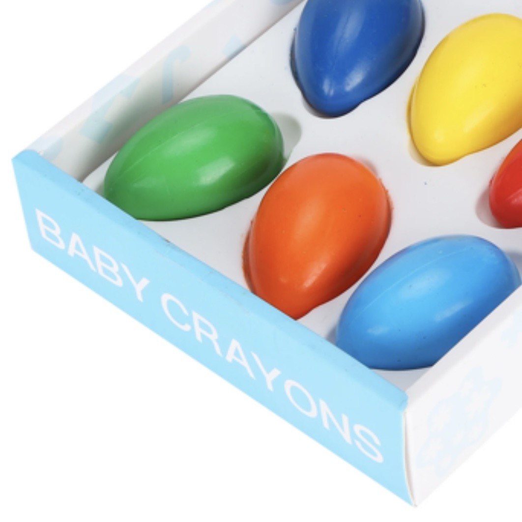 Egg Crayons 9 colors Wax Crayons Easter Basket Stuffers Toys for Kids Toddlers Gift for Boys and Girls Easter Gift for Baby