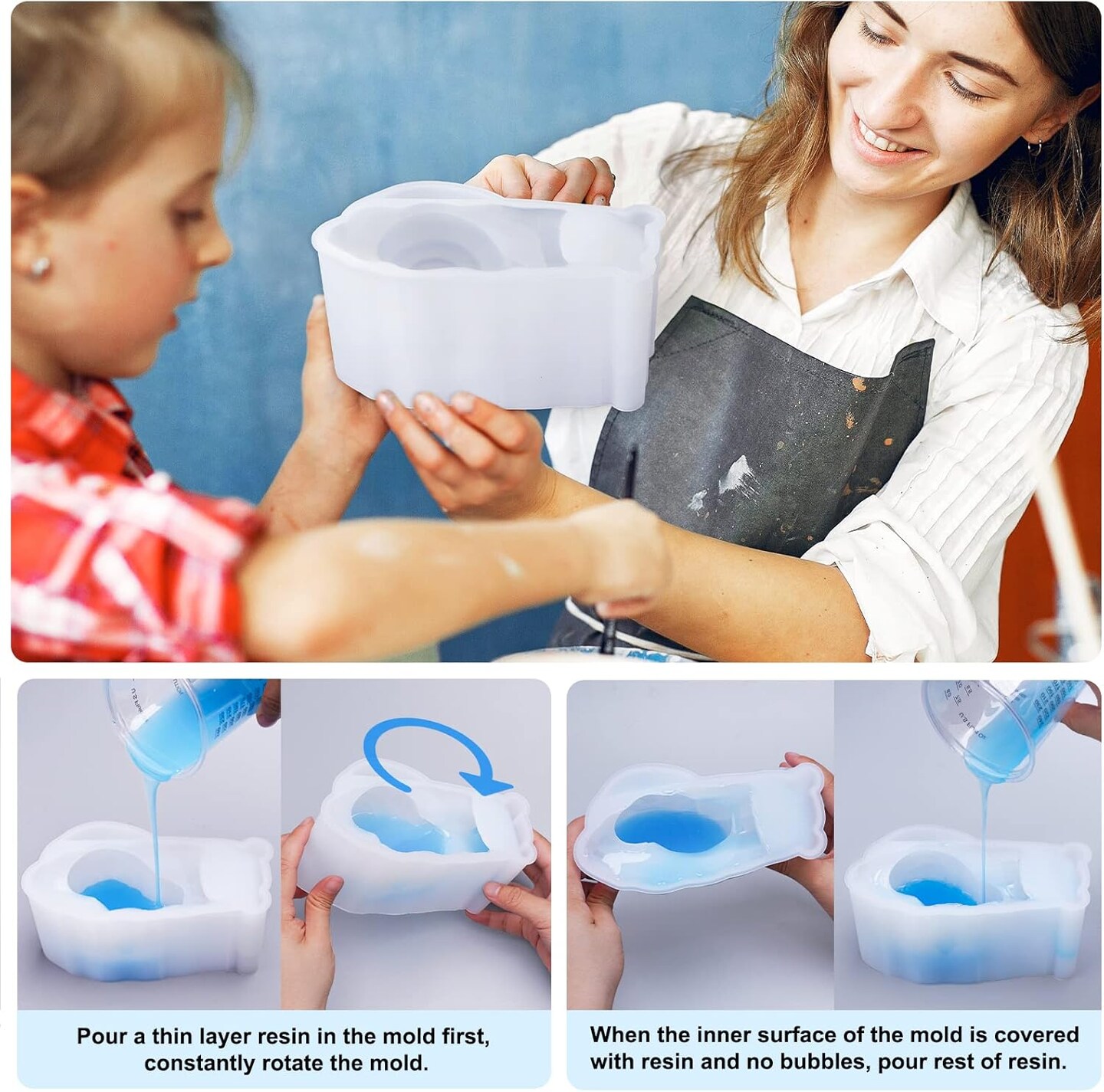 LET'S RESIN Snail Resin Molds Silicone 6inch, Large Animal Molds with Finely Carved Snail Design, 3D Silicone Molds, Casting Resin, DIY Snail Decoration, Christmas Ornament