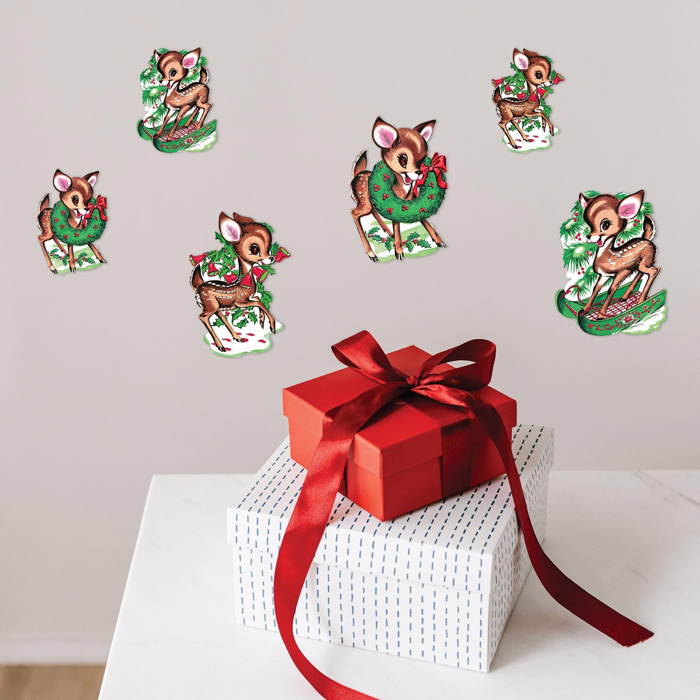 72 Pack Beistle Vintage Christmas Reindeer Cutouts