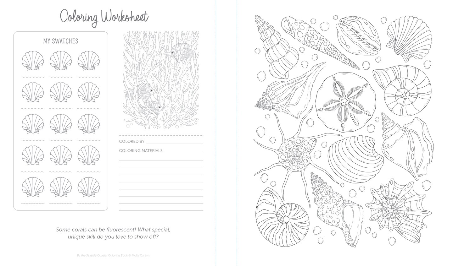 By the Seaside Coastal Coloring Book: 60 Patterns to Transport You to Your Happy Place