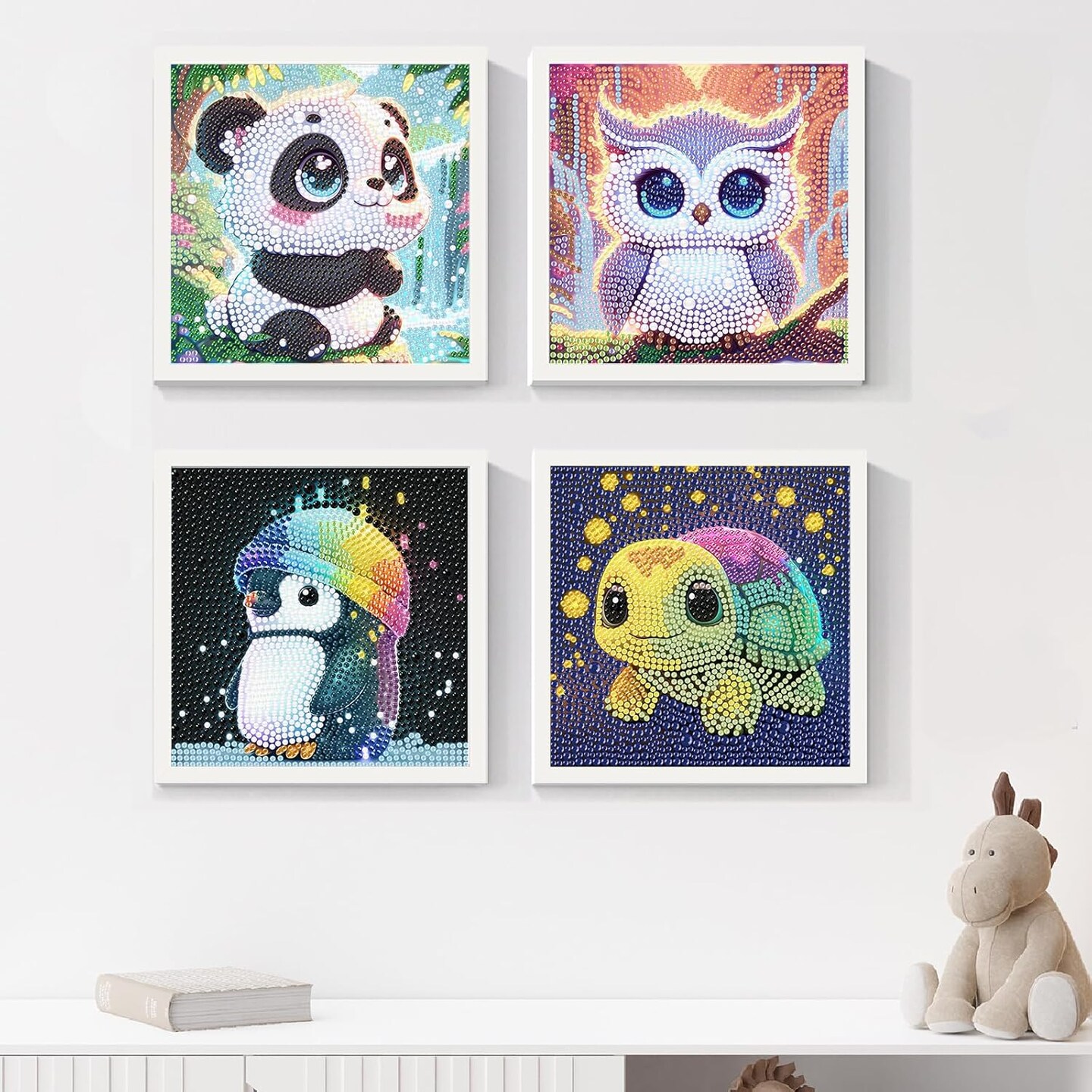 Diamond Art Kits for Kids, 4 Pack Diamond Painting Kits for Kids Beginners