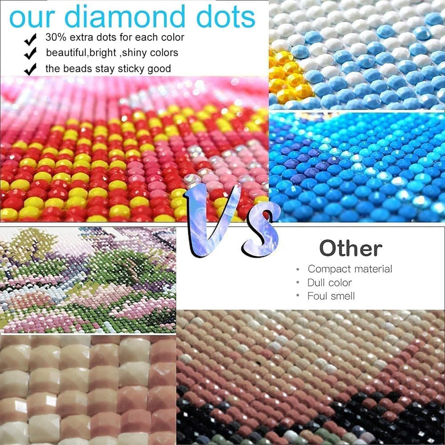 Diamond Painting Kits for Adults - Flower DIY 5D Diamond Art Kits Full Drill Diamond Dots Paintings with Diamonds Gem Art