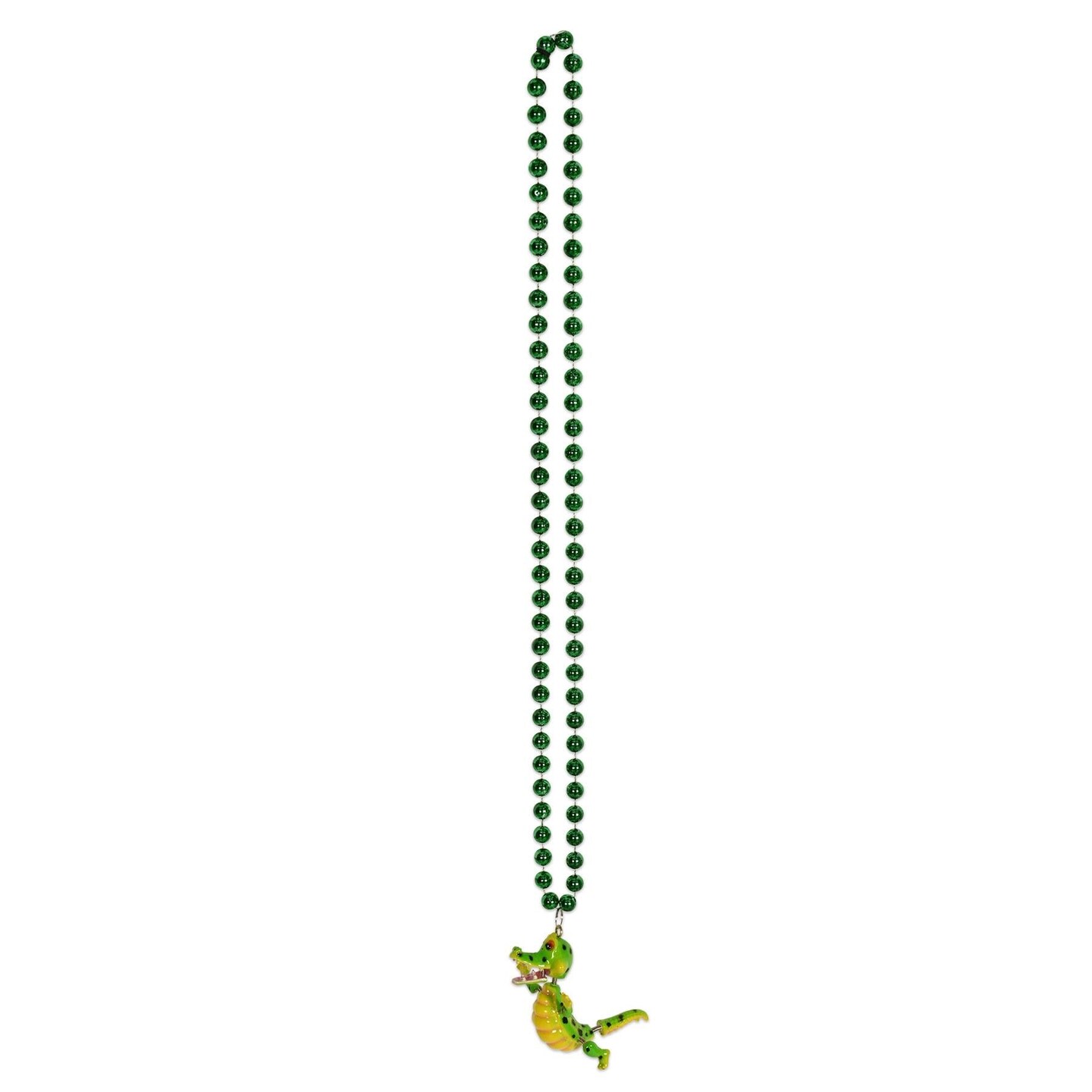 12 Pack Beistle Bead Necklace with Bobble Alligator Medallion