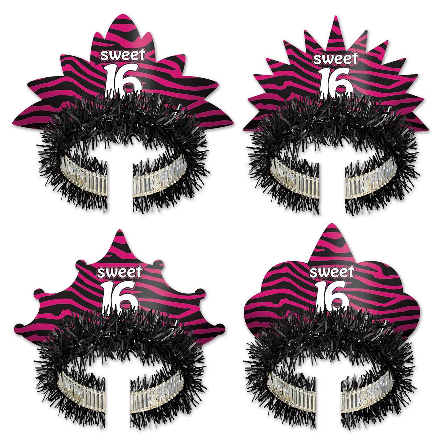 24 Pack Beistle Sweet 16 Tiaras