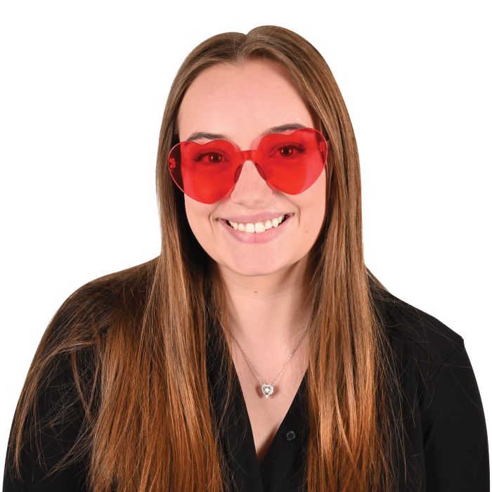 12 Pack Beistle Heart Glasses