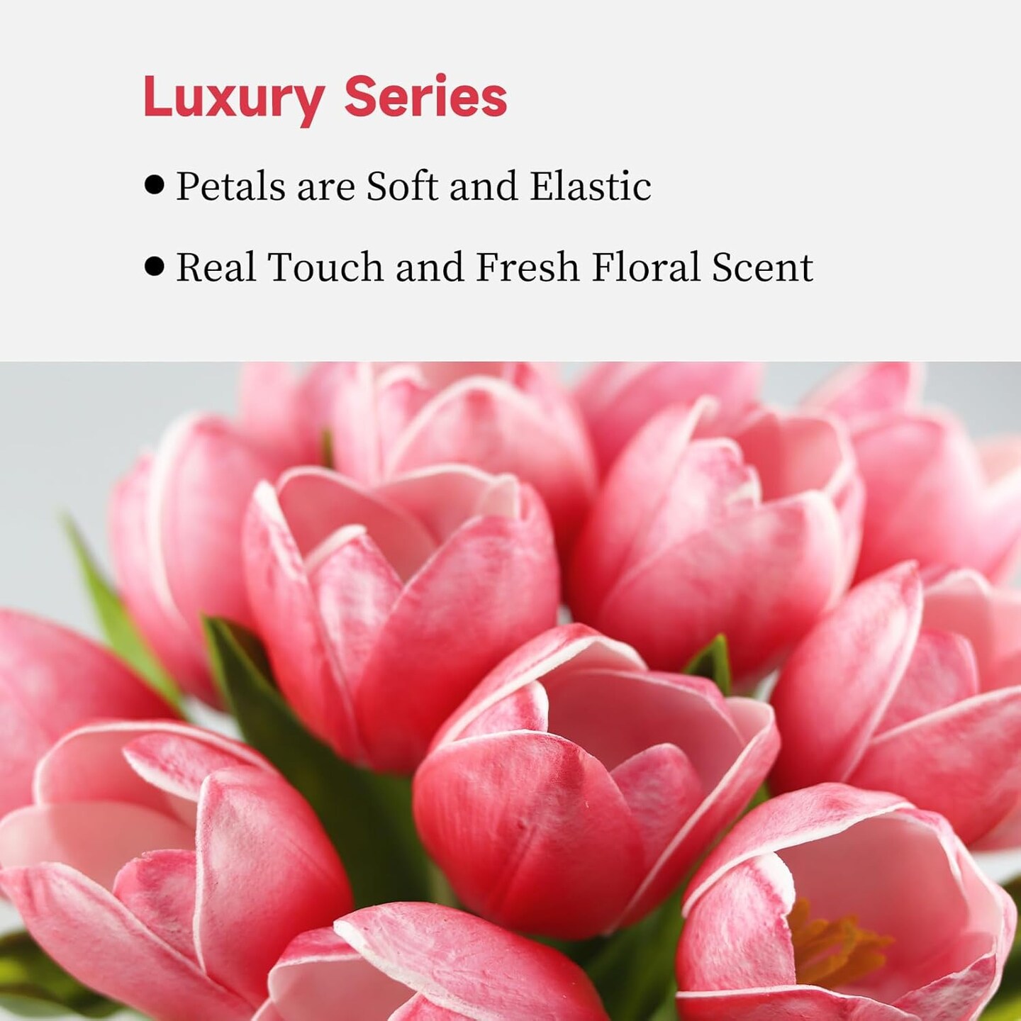 Artificial Tulip in Bulk for Home Kitchen Wedding Bridal Bouquet,Fake Flowers for Mother's Day