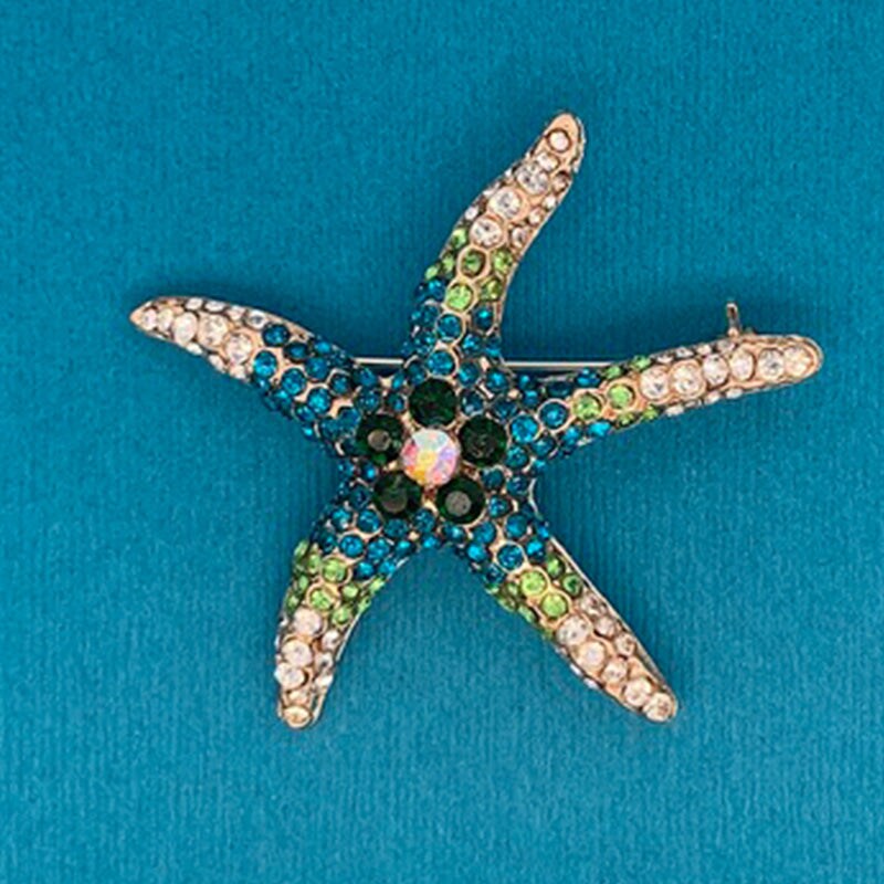 Ombr&#xE9; Jeweled Starfish Brooch