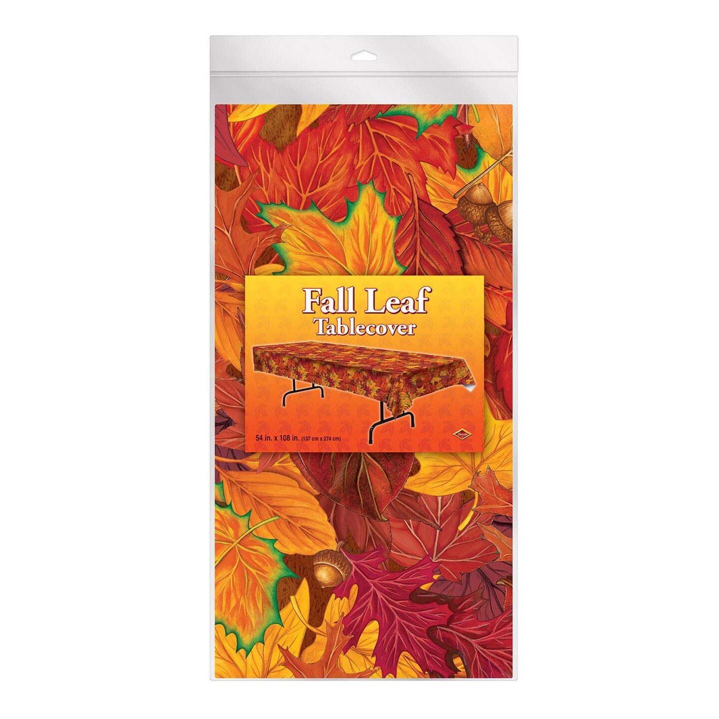 12 Pack Beistle Thanksgiving Fall Leaf Tablecover