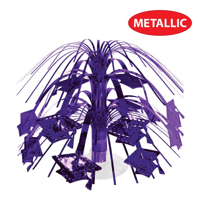 12 Pack Beistle Purple Grad Cap Mini Cascade Centerpiece