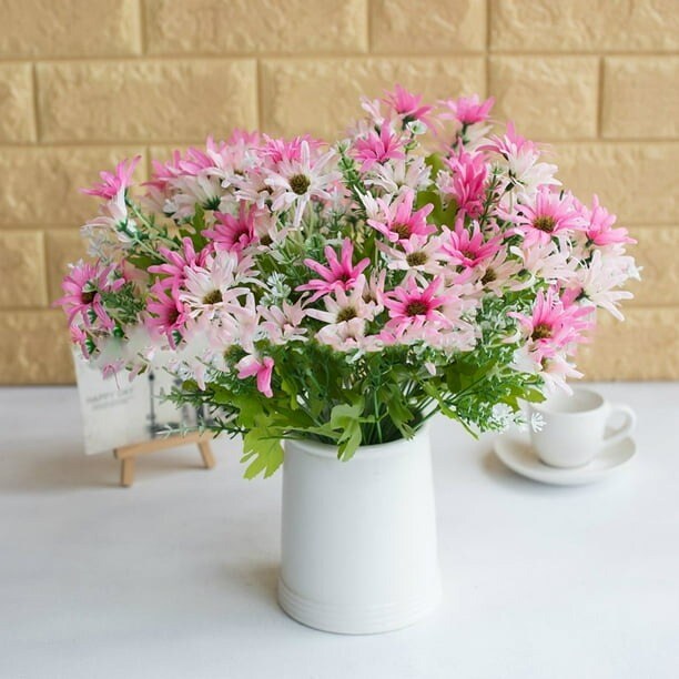 4pcs 18 Heads Artificial Daisy Flower Branch Home Wedding Party Decoration