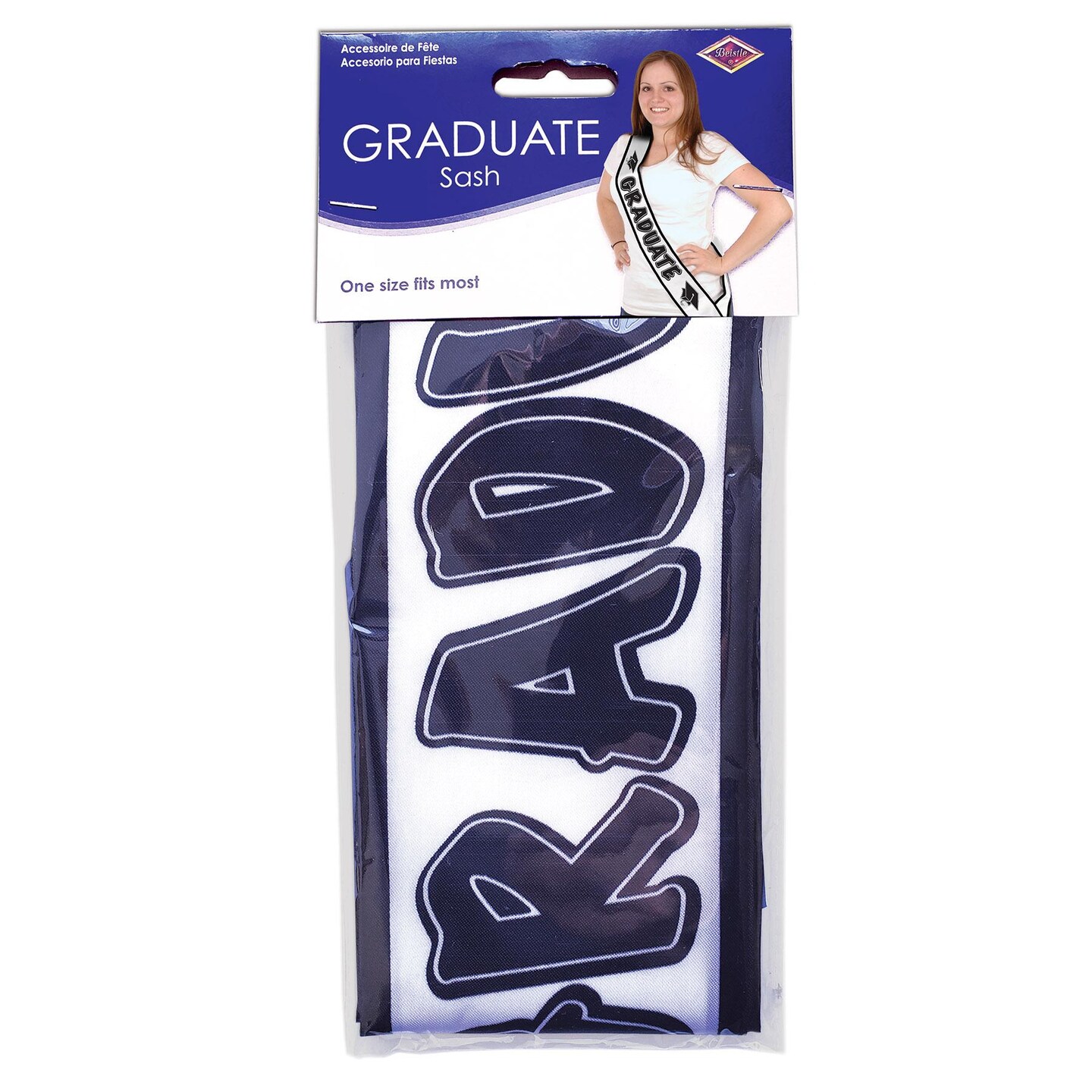 6 Pack Beistle Graduate Graduation Party Satin Sash