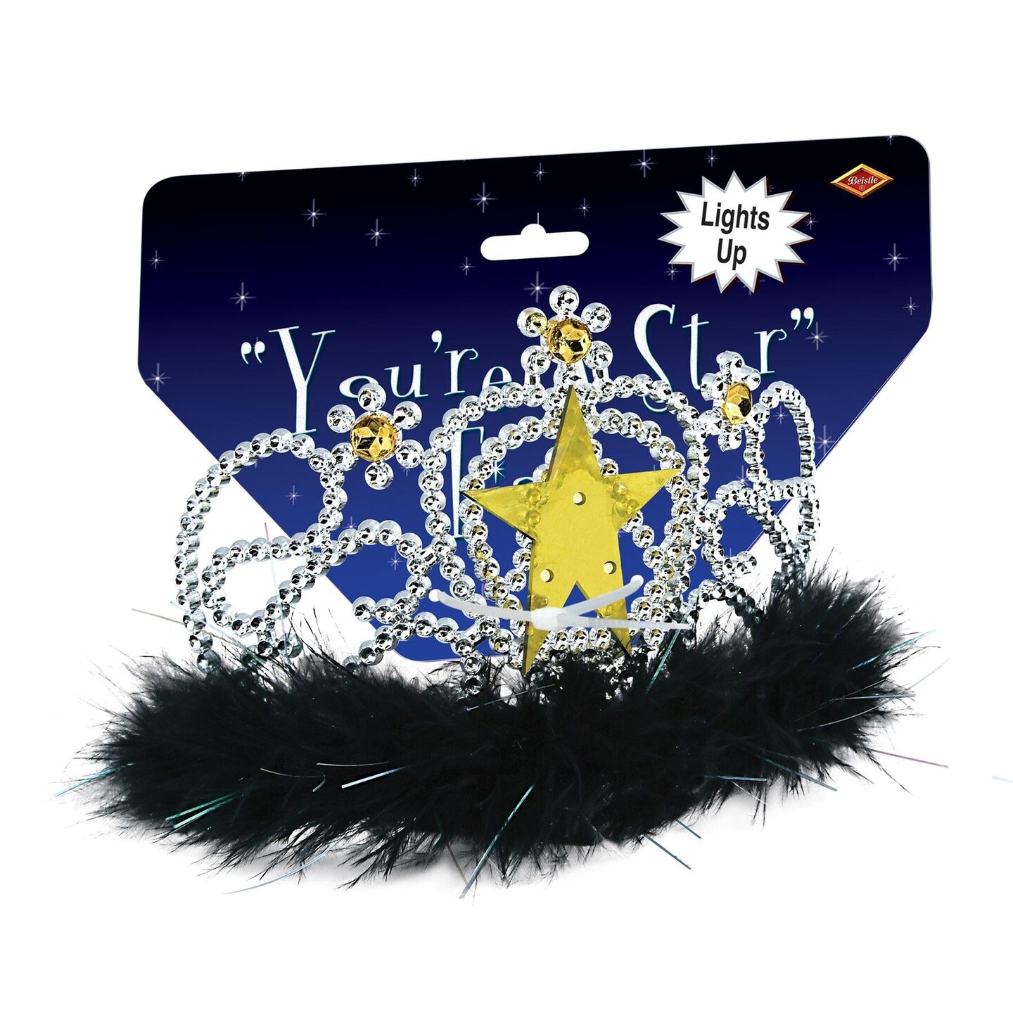 6 Pack Beistle Plastic Light-Up Star Tiara