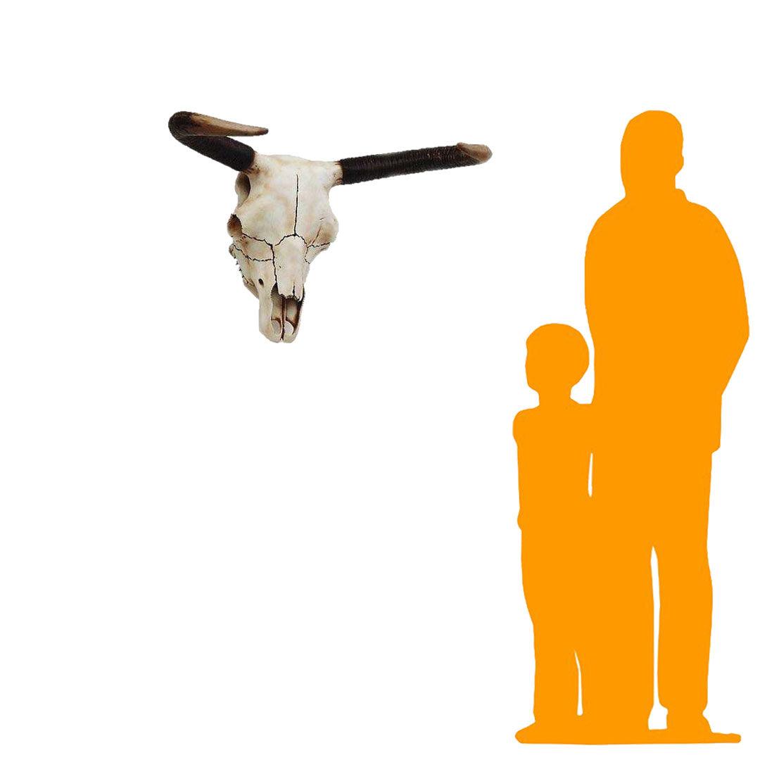 Small Bull Skull Life Size Statue