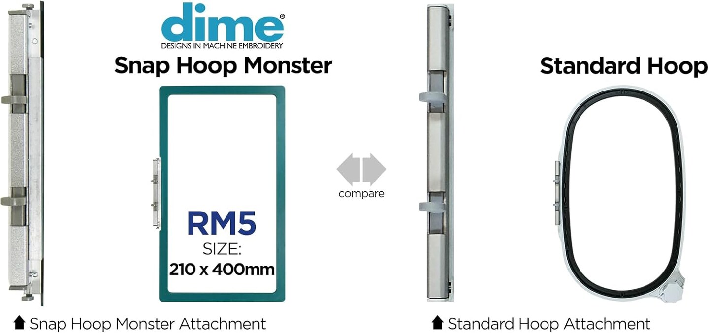 DIME - Snap Hoop Monster 210x 400MM maxi hoop for Bernina Embroidery Machines- RM5/ SH00C5M