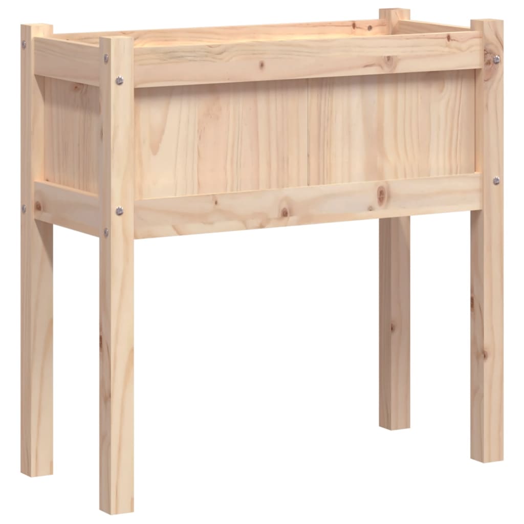vidaXL Garden Planter with Legs 27.6&#x22;x12.2&#x22;x27.6&#x22; Solid Wood Pine