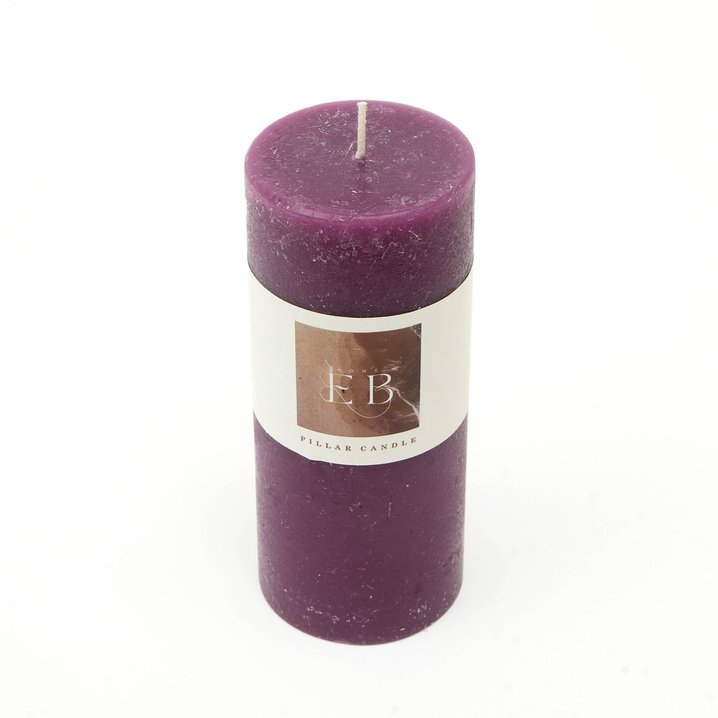 Rustic Unscented Wax Pillar Candle – Multiple Colors & Sizes