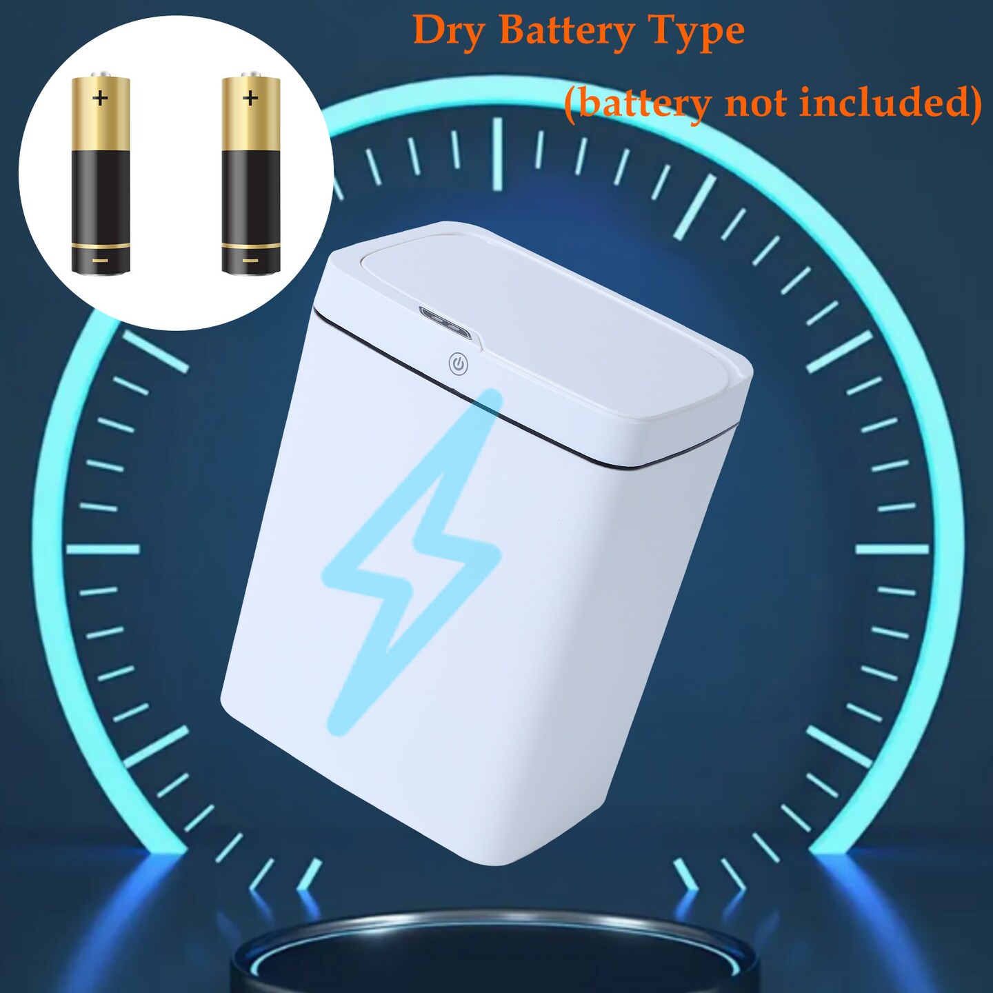 Intelligent Three-mode 15L/3.96gal Induction Garbage Can Perfect for Bedroom, Bathroom, Office