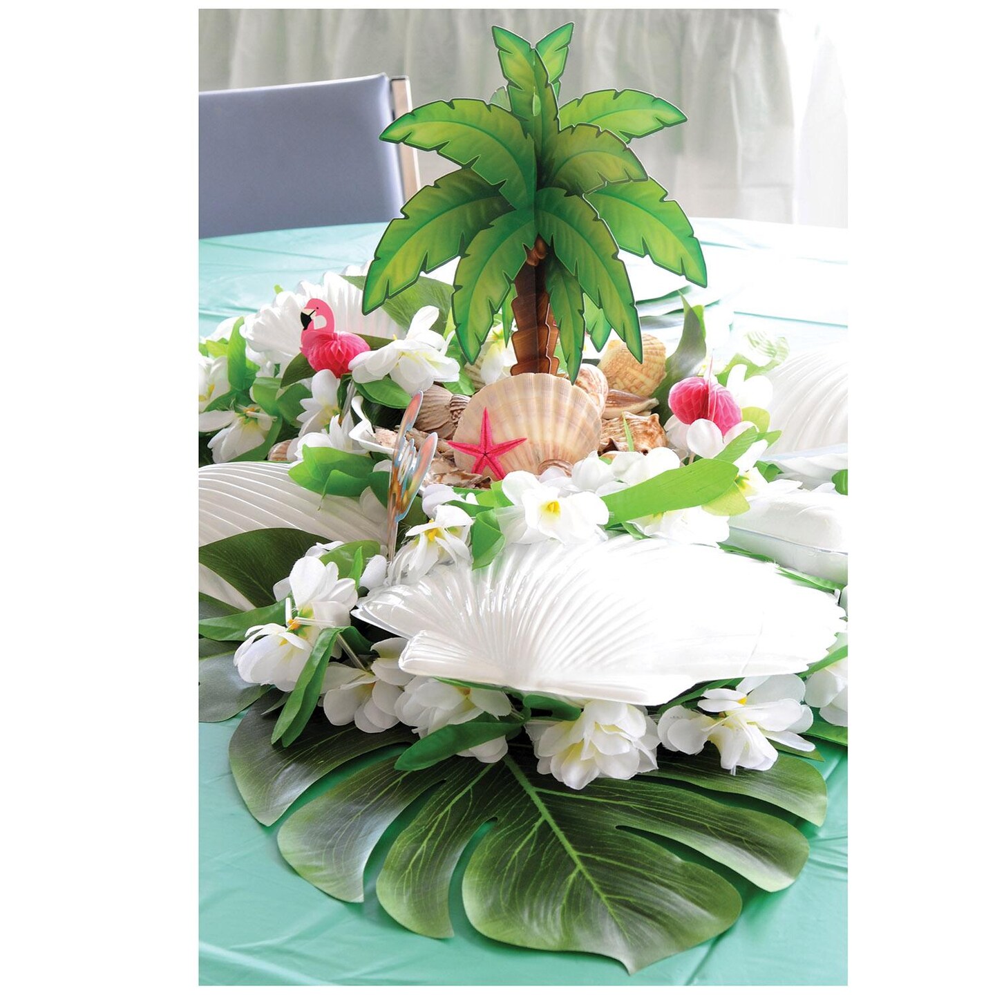 72 Piece Beistle Luau Party White Plastic Seashells