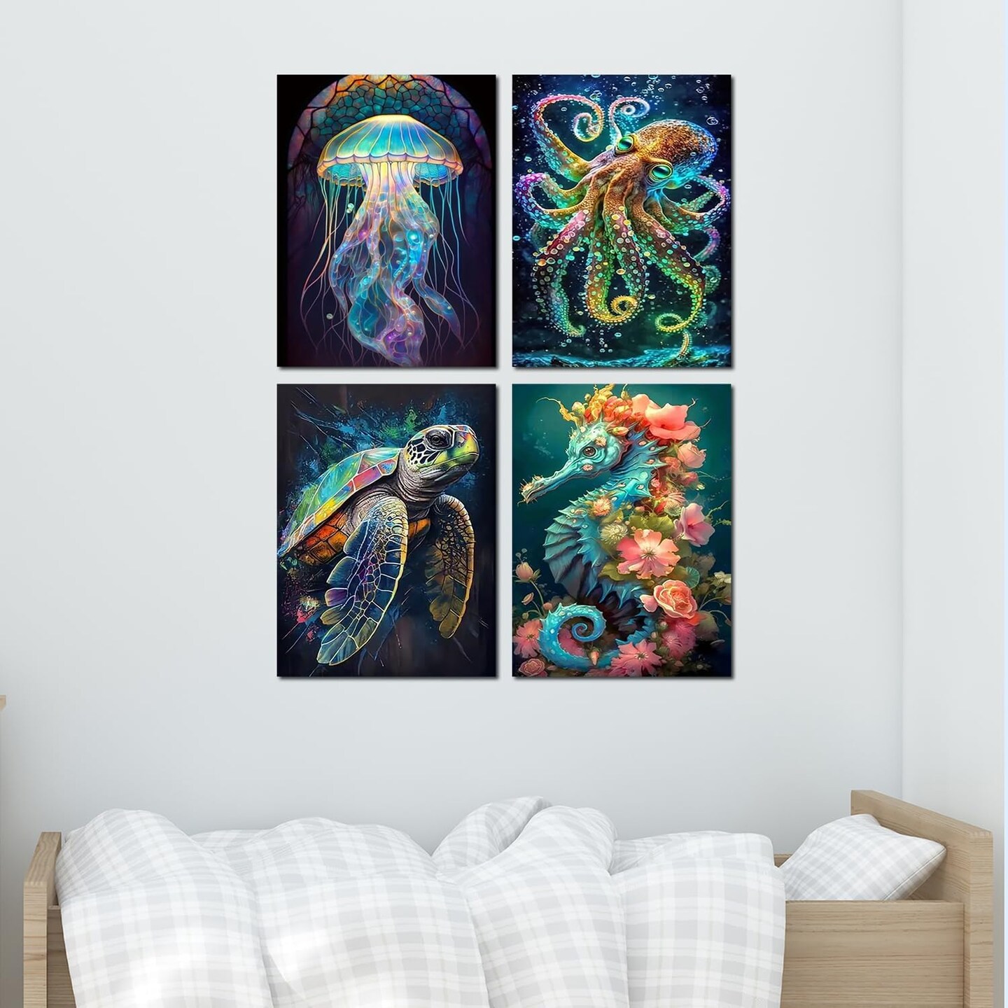 Art 5D Diamond Painting Kits for Adults, DIY Diamond Art Kits for Beginners, Turtle Diamond Dot Kits Gem Arts and Crafts for Living Room