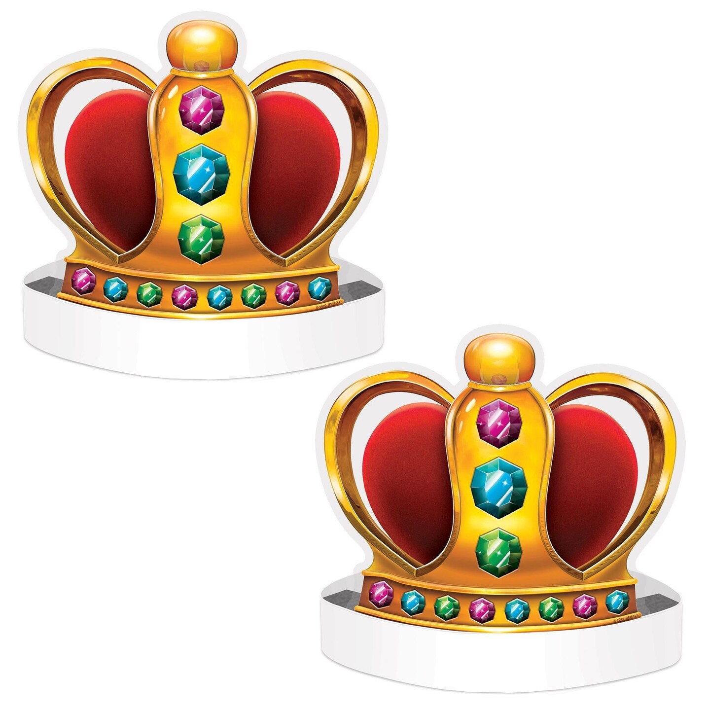 12 Pack Beistle Mardi Gras King/Queen Crown Headband