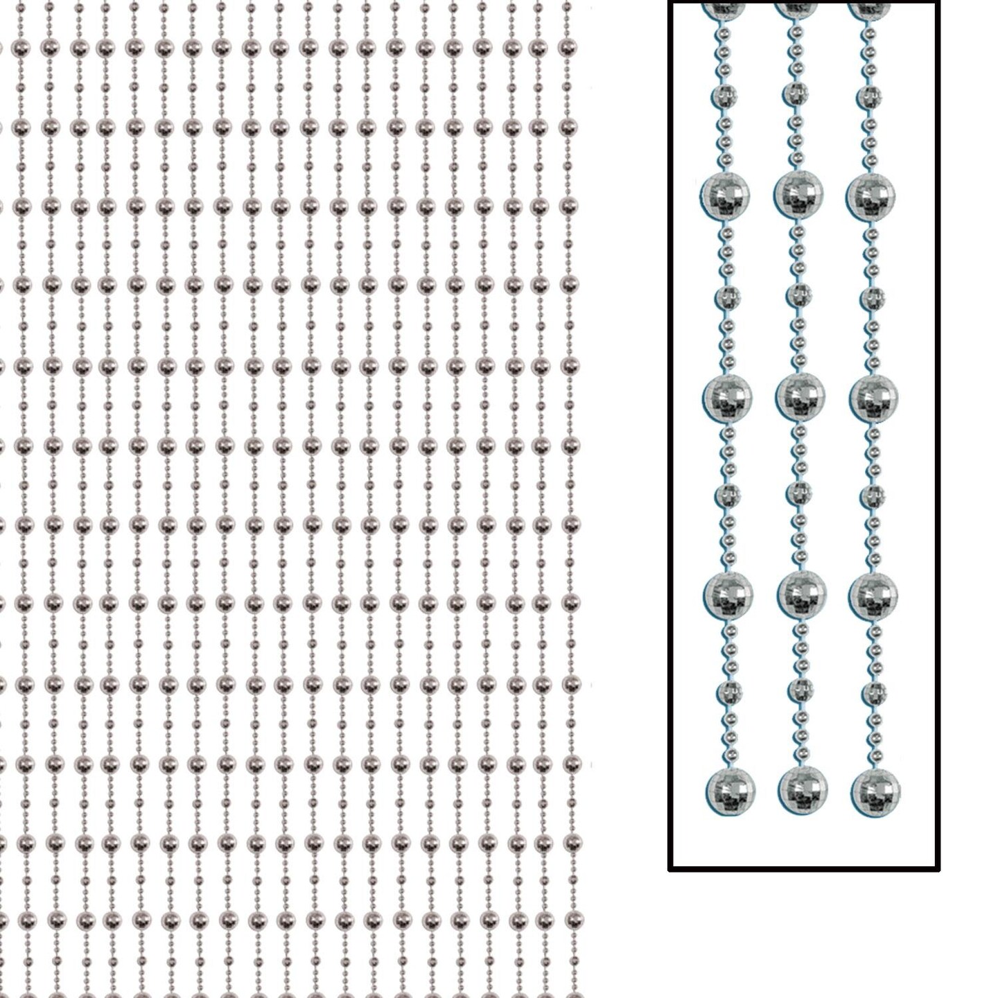 Beistle Disco Ball Party Bead Curtain Decoration