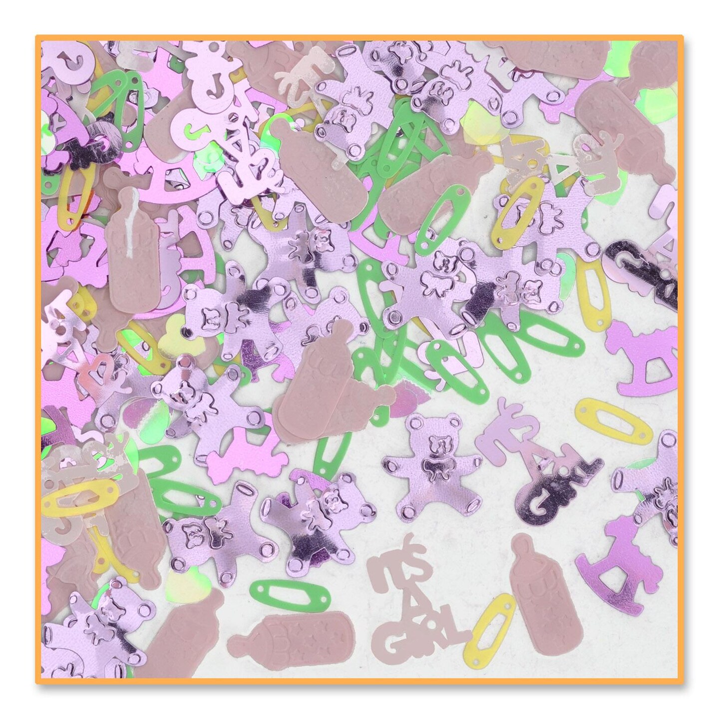 6 Pack Beistle It&#x27;s A Girl Confetti- Multicolor