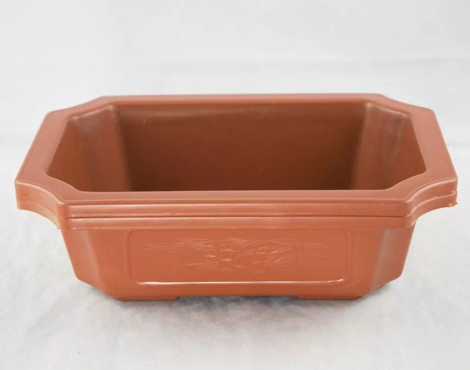 2 Rectangular Plastic Bonsai Training Pot, Succulent Planter 9.25&#x22;x 6.5&#x22;x 2.75&#x22;