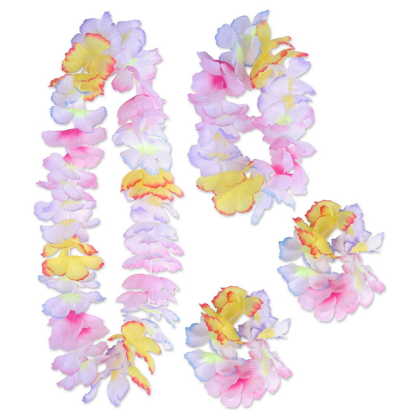 6 Pack Beistle Luau Party Paradise Floral Lei Set