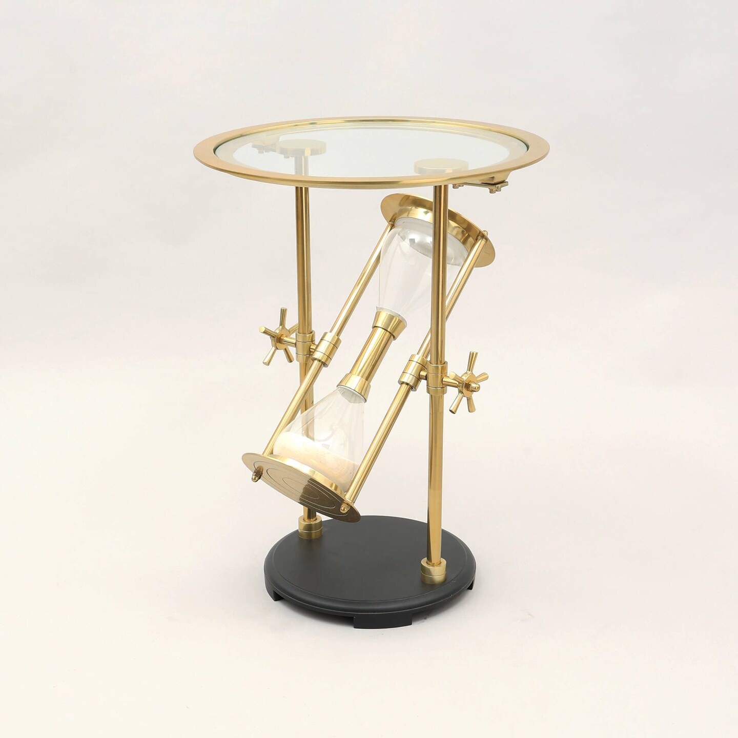 Decorative Hourglass End Table-Side Table-18x18x24&#x22;