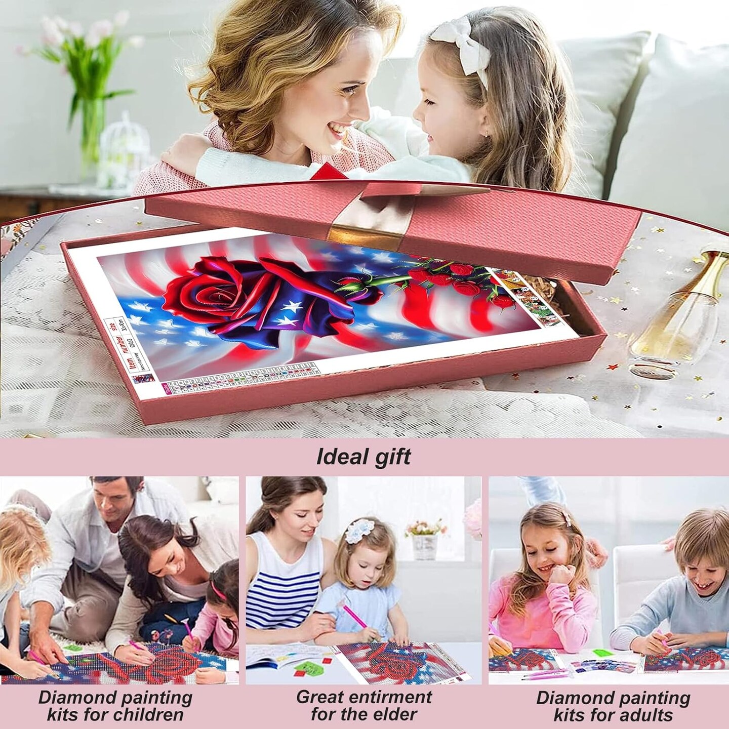 Diamond Painting Kits for Adults, 5D DIY Diamond Art Kits for Beginners