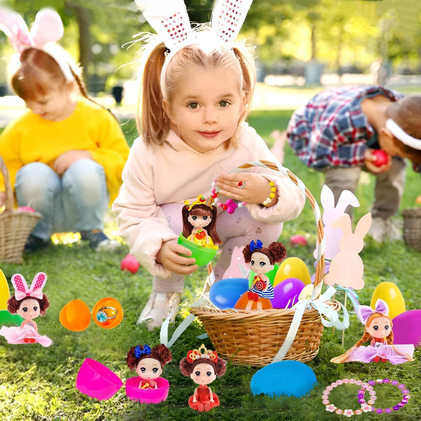 Easter Egg Fillers Prefilled Easter Eggs Filled Easter Basket Stuffers for Toddler