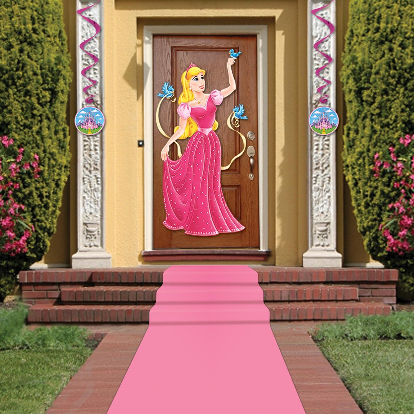 6 Pack Beistle Pink Party Carpet Runner