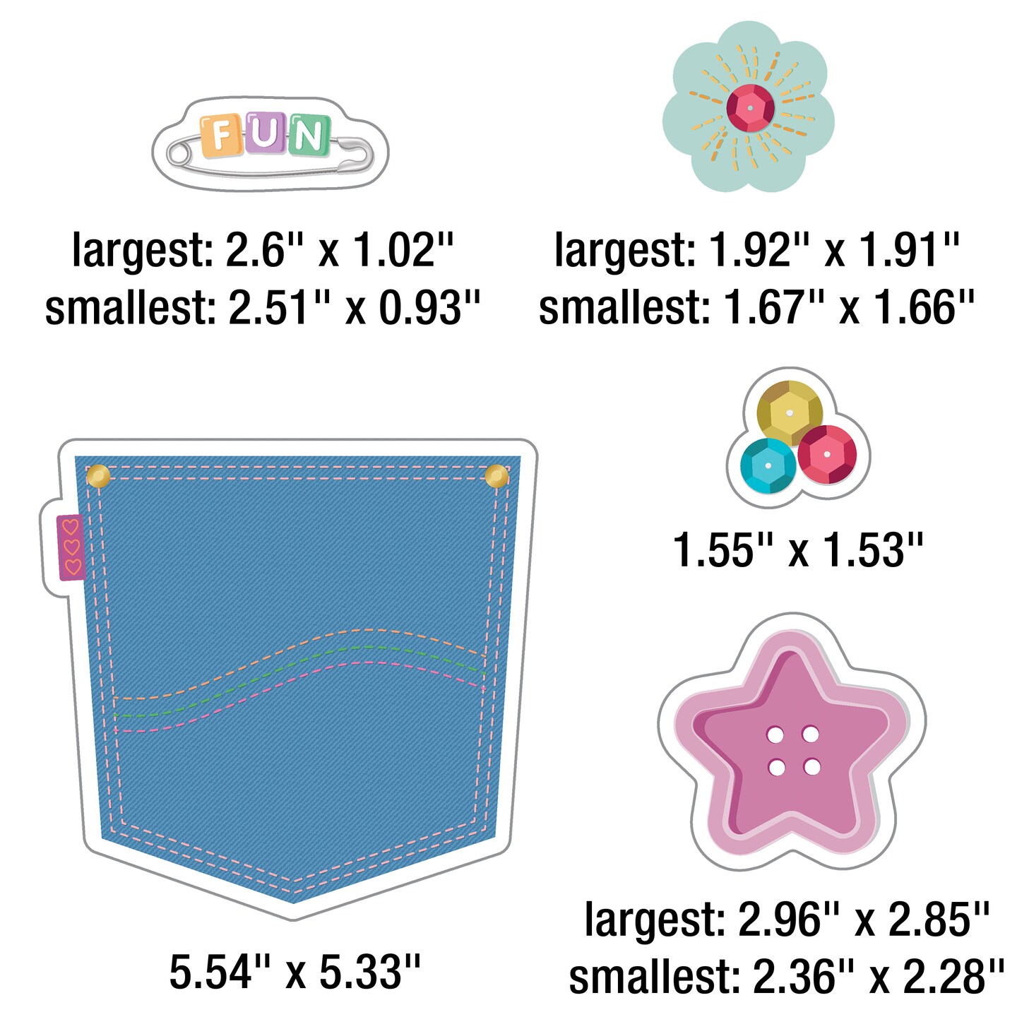 Carson Dellosa Crafty and Cool 58-Piece Pockets Full of Kindness Motivational Bulletin Board Set, Arts and Crafts Theme Growth Mindset Classroom Decor