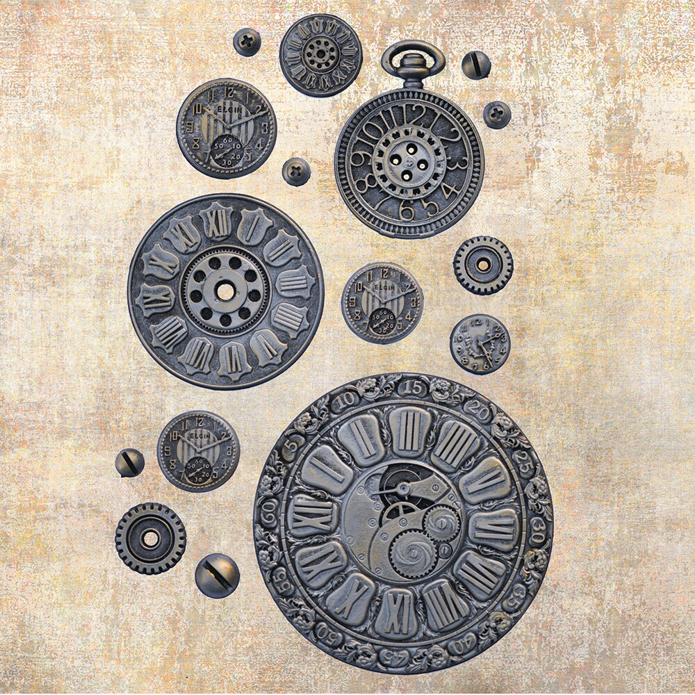 Finnabair Moulds - Clock Faces - 5&#x22; x 8&#x22; x 8mm Copyright #VA0002330077