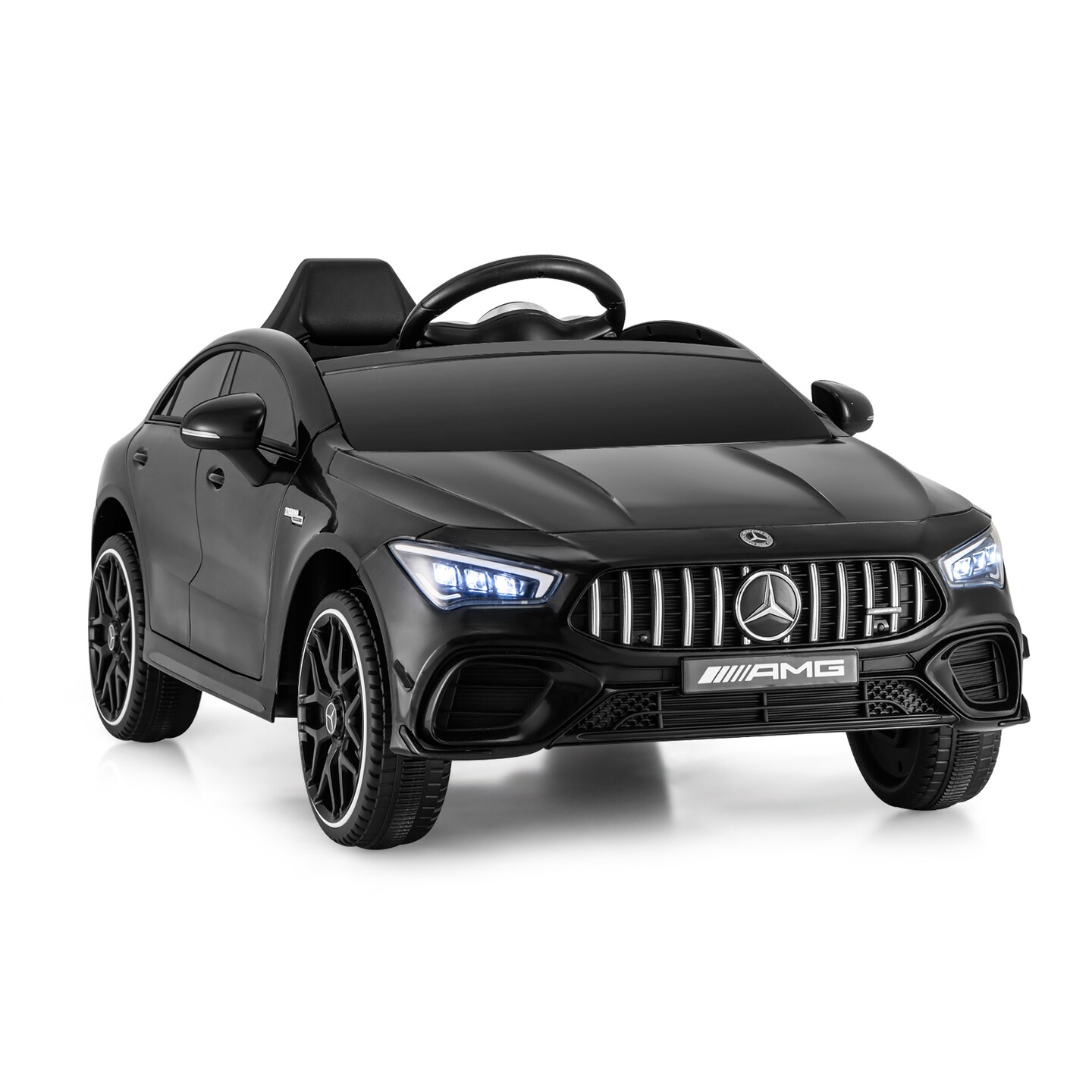 12V Mercedes-Benz AMG CLA 45 Kids Ride-On Car with Remote Control & LED Lights