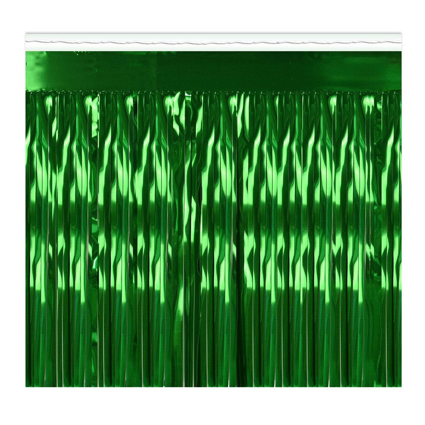 6 Pack Beistle Packaged 1-Ply Metallic Party Fringe Drape - green