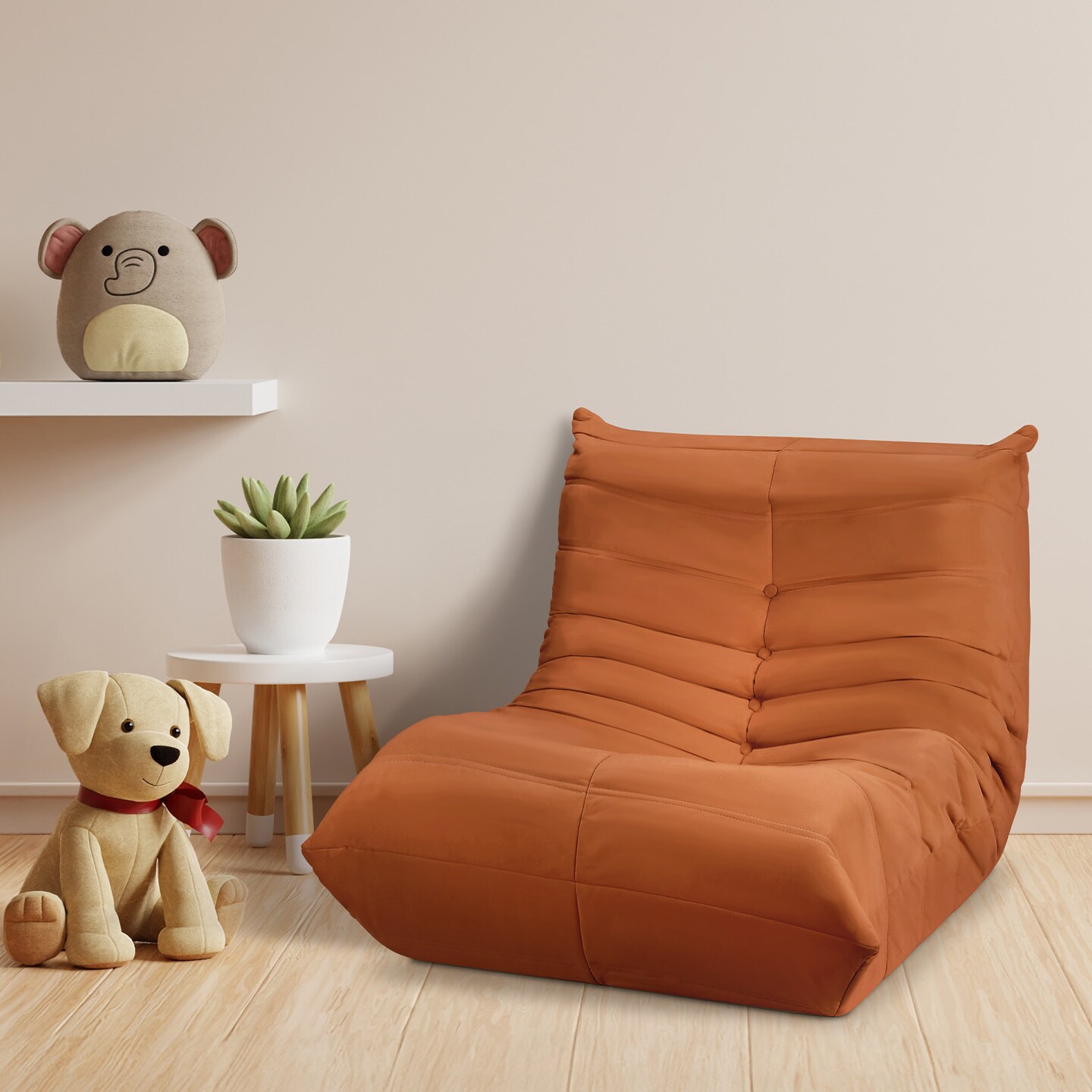 Memory Foam Tufted Lazy Caterpillar Sofa For Reading Room, Game Room, Living Room, Bedroom, Apartment, Lounge, Office