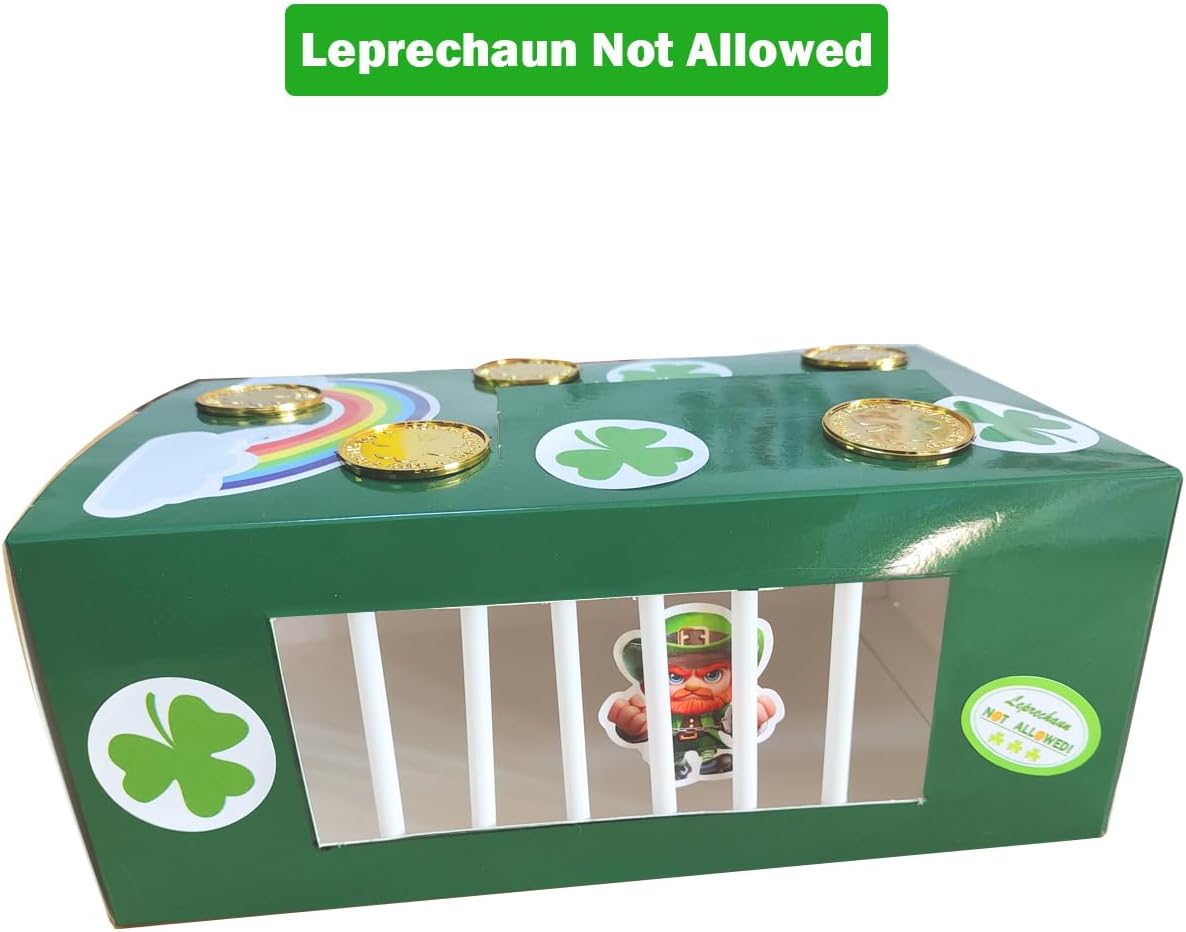 St Patricks Day Decorations DIY to Catch a Leprechaun Trap Craft Kit for St Patricks Day Party Supplies
