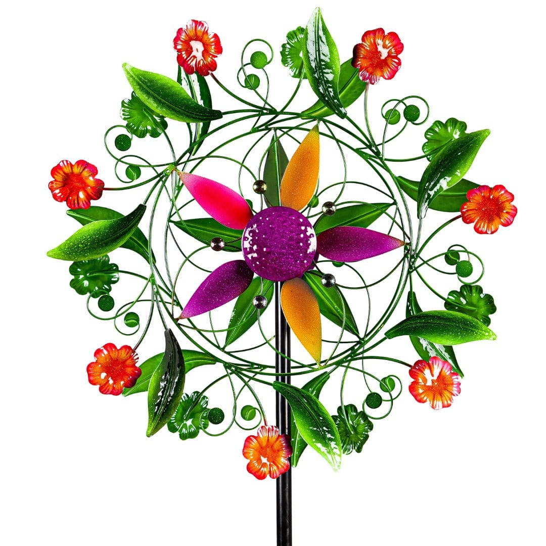 Bountiful Spring Flowers Wind Spinner 75 Inches Tall