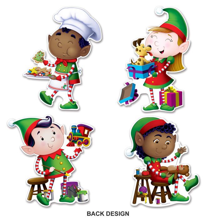 48 Pack Beistle Elves Cutout Decorations