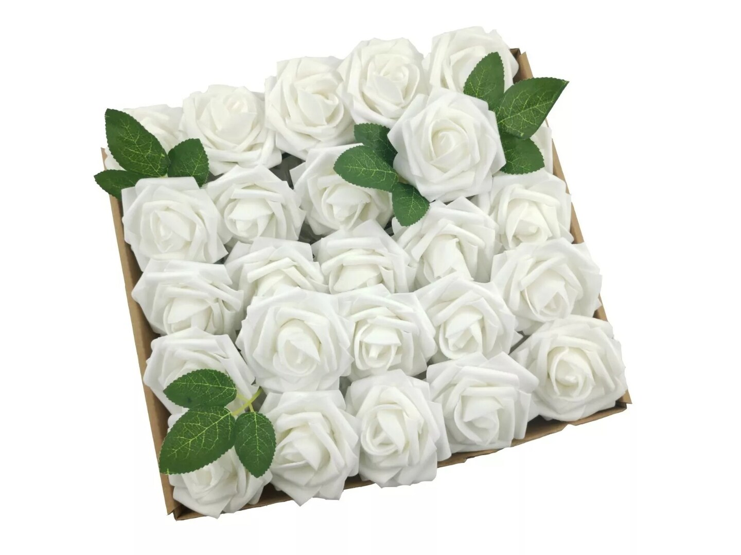 25pcs Artificial Flowers Real Looking Foam Roses Decoration DIY