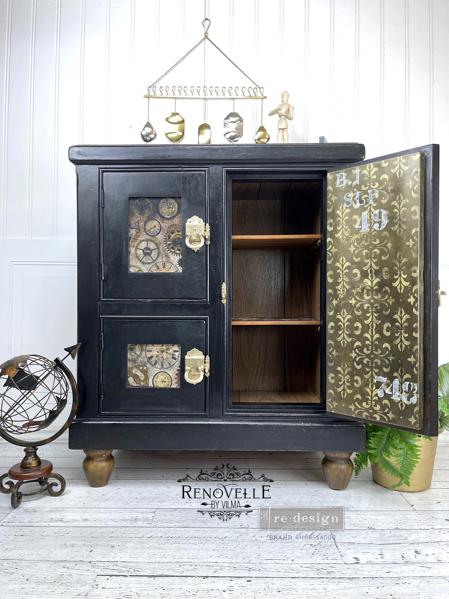 Stick & Style CECE - Modern Damask - 1 roll, 7in x 5yds (6in design) self-adhesive plastic on roll