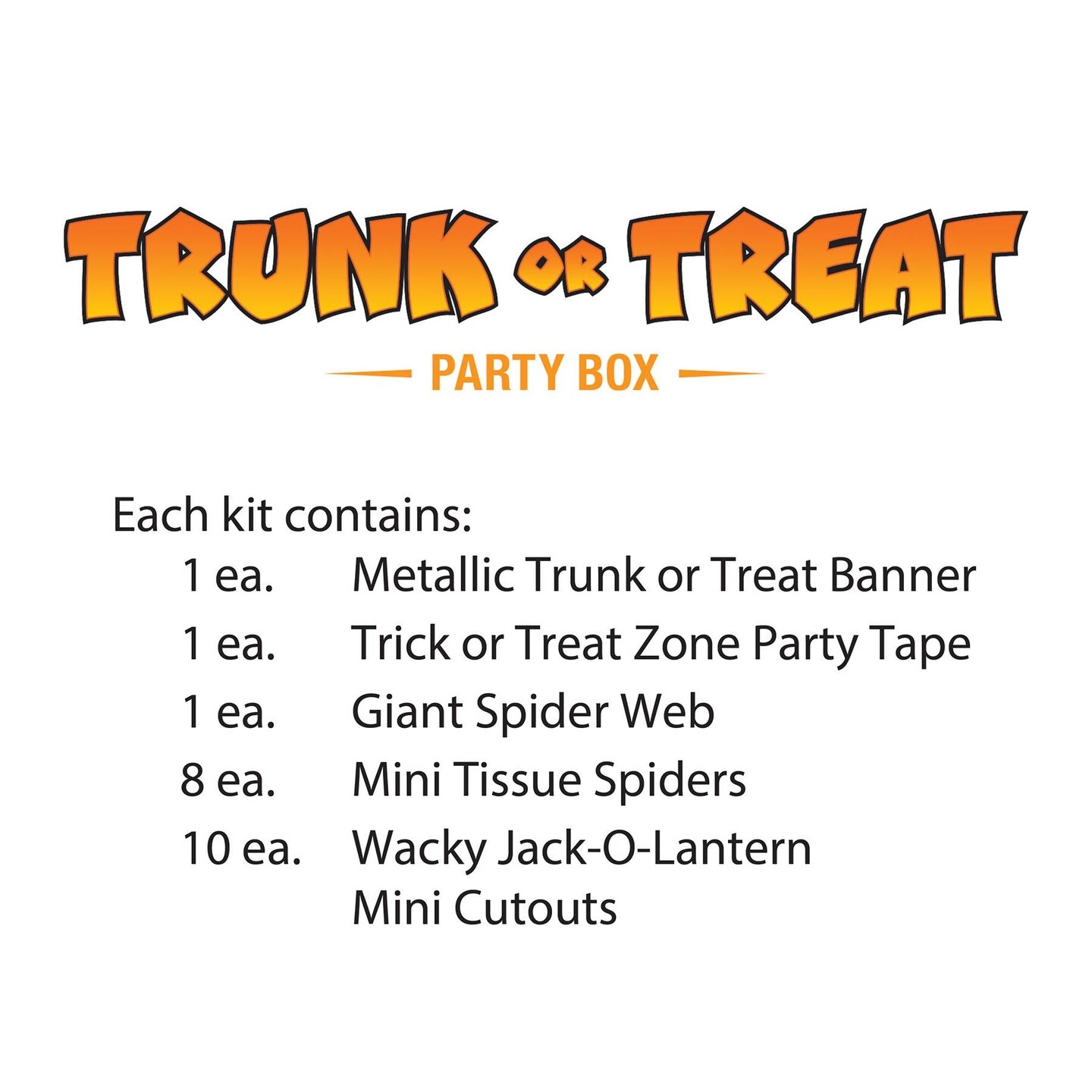 8 Pack Beistle Trunk Or Treat 21 Piece Party Box