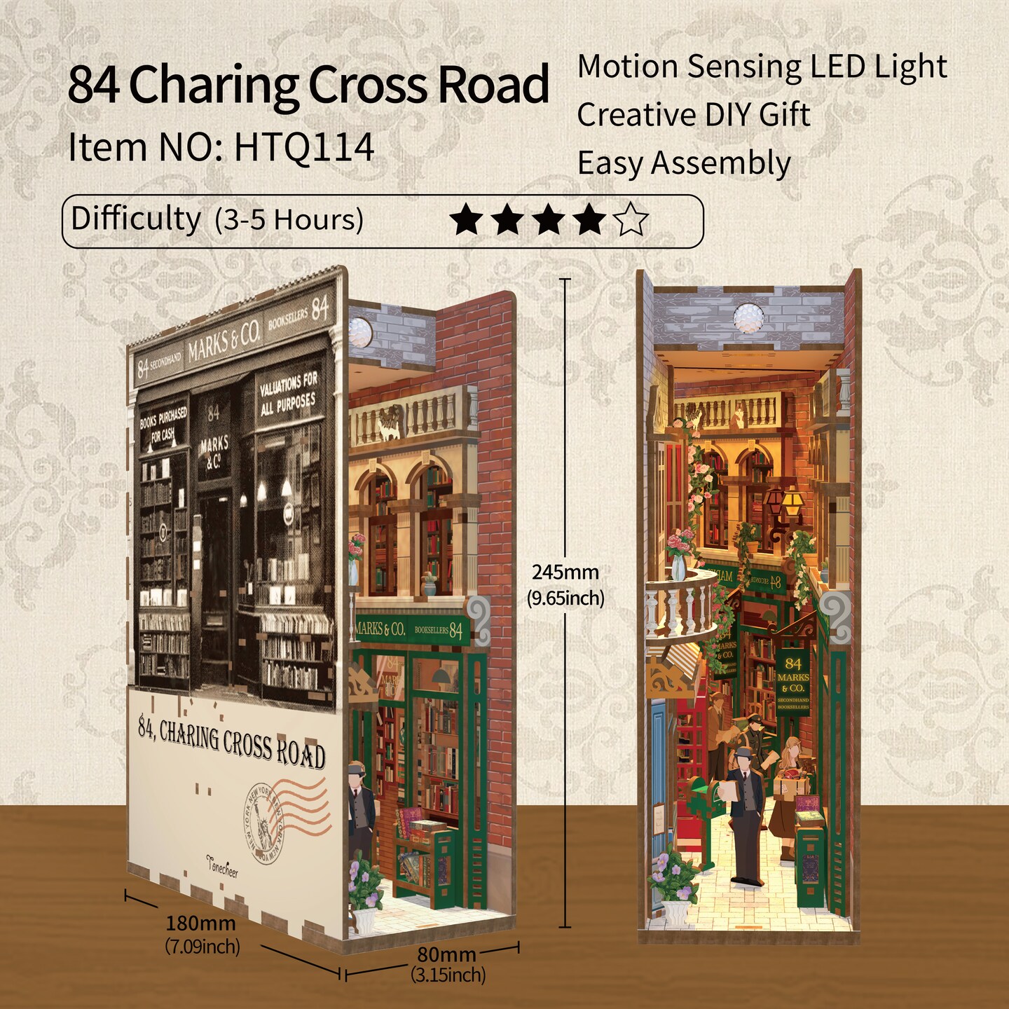 DIY Miniature Book Nook Kit | 84 Charing Cross Road