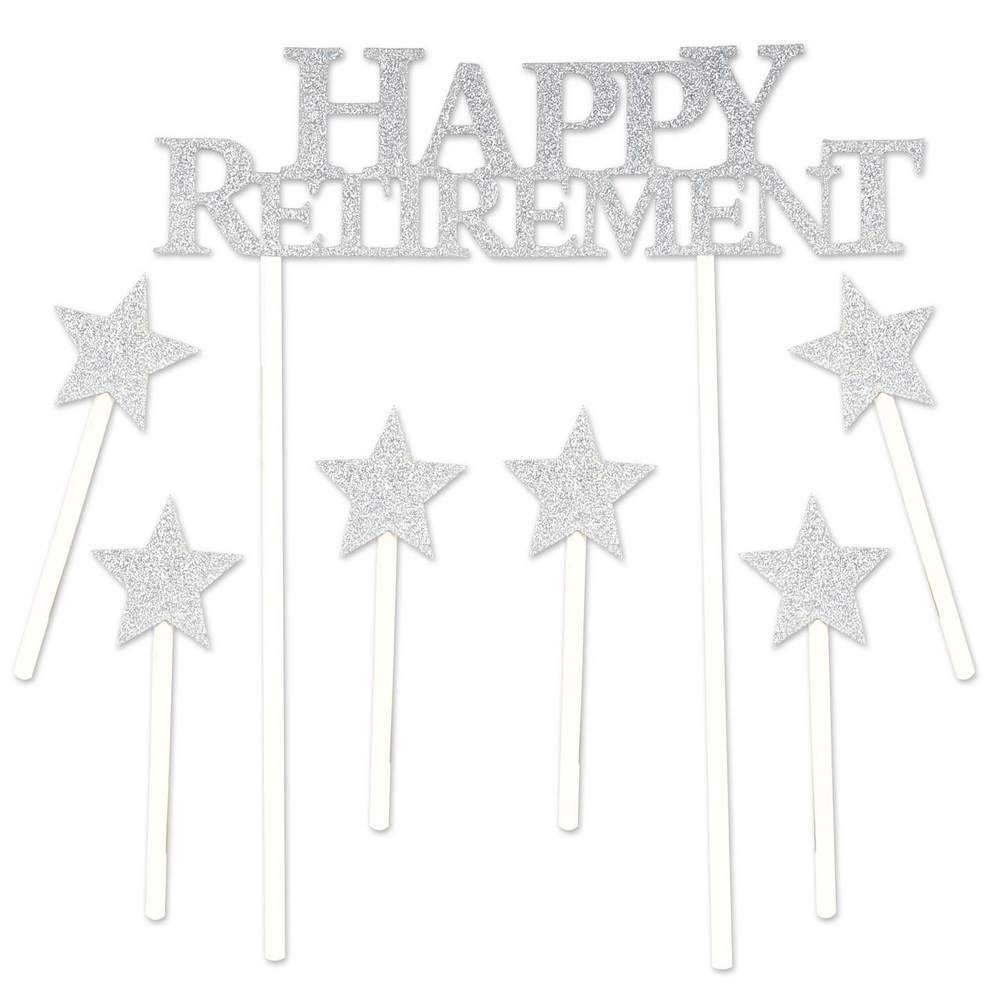 12 Pack Beistle Happy Retirement Party Cake Topper