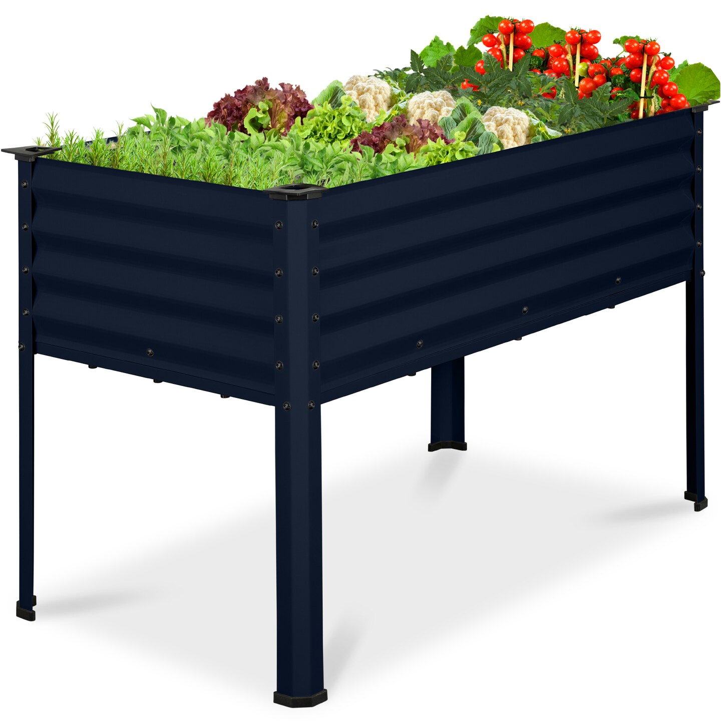 Best Choice Products 48x24x30in Elevated Galvanized Metal Garden Bed w/ Corner Protectors
