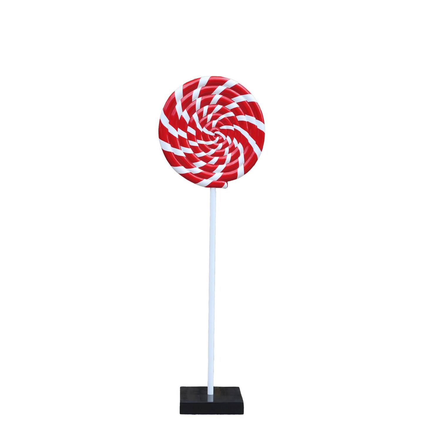 Red Swirl Lollipop Over Sized Statue